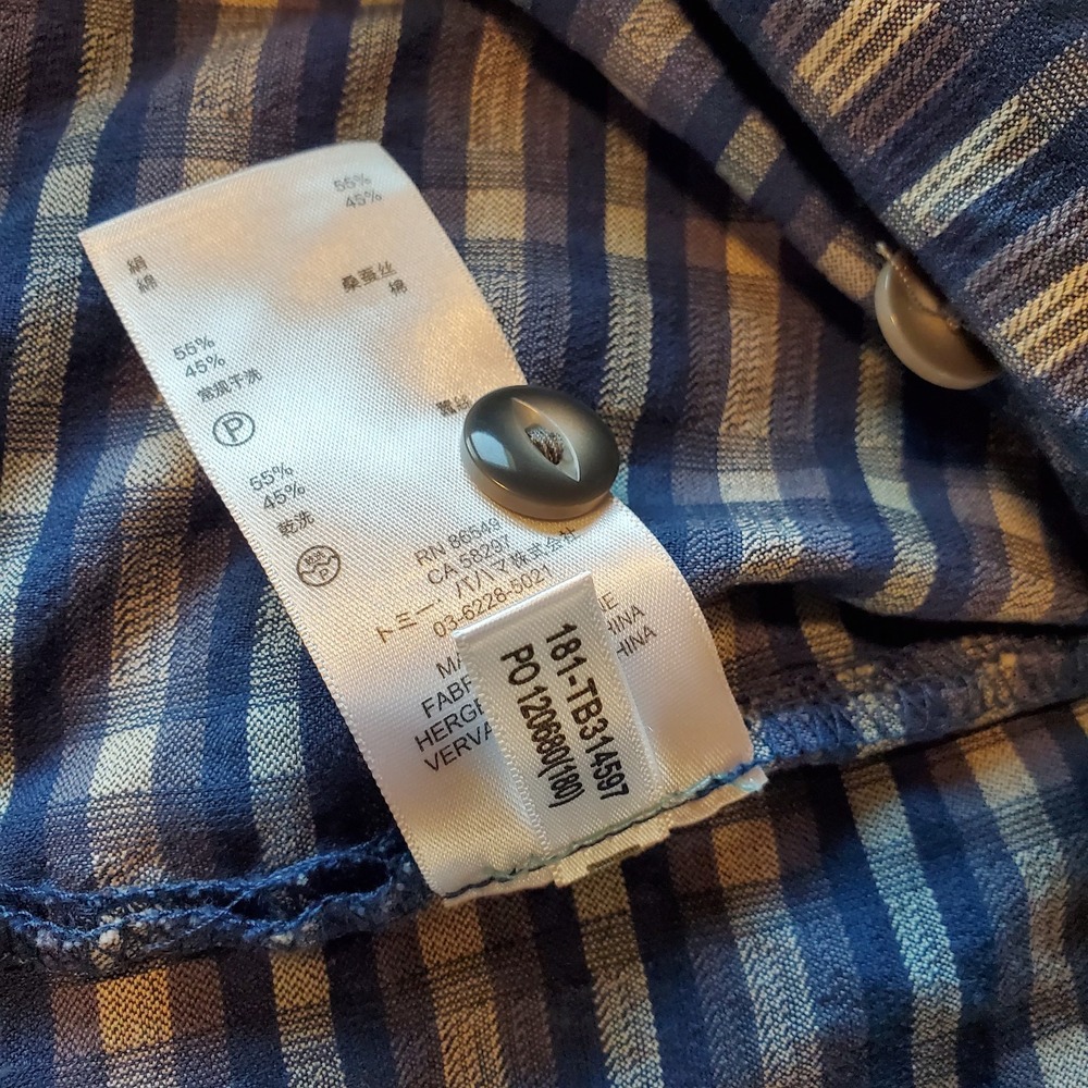 Tommy Bahama Men's Shirt Size XL Short Sleeve Button Down Silk Cotton Blend Blue - Picture 3 of 9